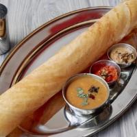 For The Love Of Dosa · Dosa with choice of filling spicy potatoes, onion, cheese spicy podi, ground beef or lamb.