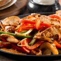 Tex Mex Fajitas · Grilled steak, chicken, shrimp, onions, sweet peppers SIdes: Guacamole, pico de gallo, chees...