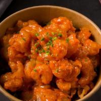 Popcorn Shrimp · light fry with spicy Gochujiang aioli