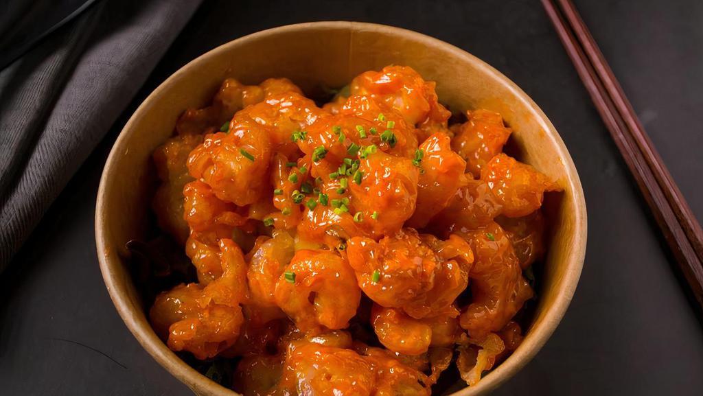Popcorn Shrimp · light fry with spicy Gochujiang aioli