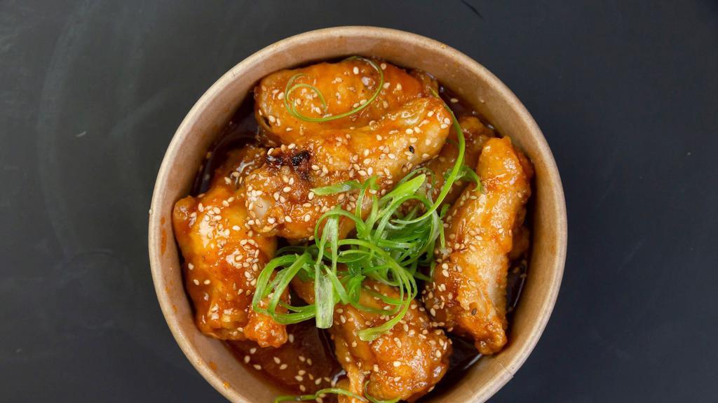 Chicken Wing · Soy garlic hot & spicy gochujang chili