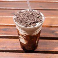 Oreo Overload · 3 Scoops of Oreo Ice Cream, mixed in with oreo pieces , hersey fudge, your choice of milk, t...