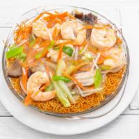 Shrimp Pan Fried Noodle - 蝦兩面黃 · 