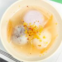 Mochii Tang Yuan (Bowl) · Warm, chewy rice balls with homemade fillings, served in a ginger osmanthus flower soup. fla...