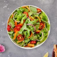 House Salad · (Vegetarian) Romaine lettuce, cherry tomatoes, carrots, and onions dressed tossed with lemon...