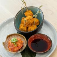Crispy Rice · Choice of spicy tuna, spicy salmon or spicy yellowtail.
