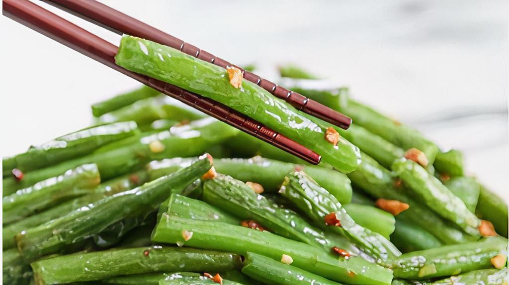 Sauteed String Beans · Spicy. Served with white or brown rice.