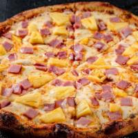 Hawaiian · An island classic with house cheese blend, Canadian bacon, local pineapple, and traditional ...