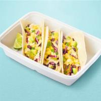 Street Corn Tacos · Order of 3 Tacos. Pulled chicken, Mexican street corn salad, spiced black beans, salsa verde...