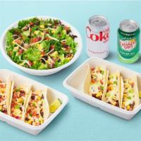 Tacos For Two With Salad · Includes 2 orders of Tacos, choice of Freshii signature salad, choice of 2 canned beverages....
