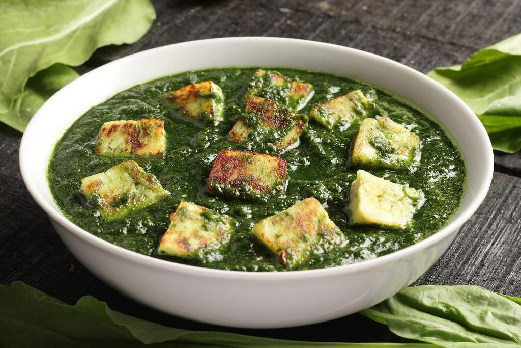 Saag Paneer · Paneer simmered in creamy spinach sauce. Rice will NOT be served with Entrees.