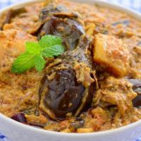 Bagara Baingan · Eggplants cooked in chef special Hyderabadi sauce. Rice will NOT be served with Entrees.