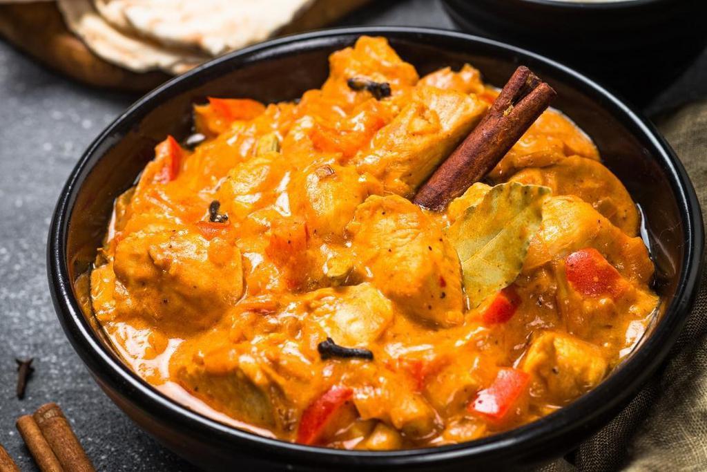 Chicken Tikka Masala · Chicken skewered in tandoor then cooked in rich sauce. Rice will NOT be served with Entrees.