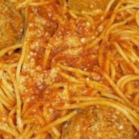 Spaghetti Meatballs · Meatballs and tomato basil sauce.