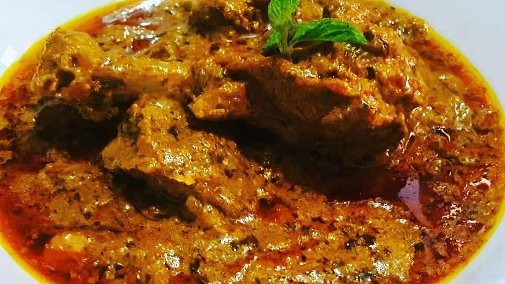 Chicken Korma · Chicken cubes cooked together with spices and herbs in chef's special white korma sauce.