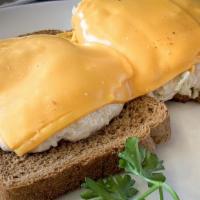 Tuna Melt · Fresh tuna salad with melted American cheese on grilled bread, Served with French fries, pic...