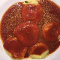 Cheese Ravioli With Vincent’S Famous Sauce · Choice of sweet or medium or hot sauce.