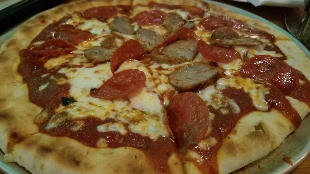 Meat Lovers Pizza 9 Inch · Tomato sauce, crumbled sausage, pepperoni and Mozzarella.