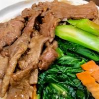Beef With Chinese Vegetable / 菜心牛饭 · 