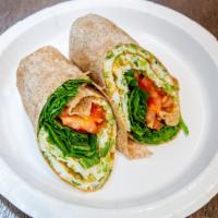 Delight · Two eggs whites swiss cheese, avocado tomatoes spinach, and turkey breast.
