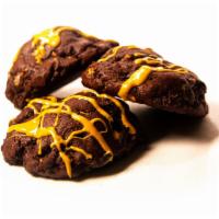 Chocolate Peanut Butter · A large, rich chocolate cookie loaded with peanut butter chips and topped with peanut butter...