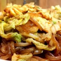 洋白菜炒粉丝Cabbage Stir Fried Rice Noodle · 