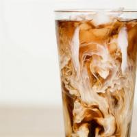 Iced Flavored Coffee · Freshly brewed, hot coffee and sweet, flavored syrup of your choice over ice.