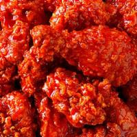 Hot Spicy Chicken · A red chili sauce gives these serious heat, and serious flavor.