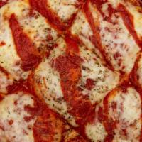 Sicilian Pizza · 12 slices with mozzarella and tomato sauce. Add toppings for an additional charge.