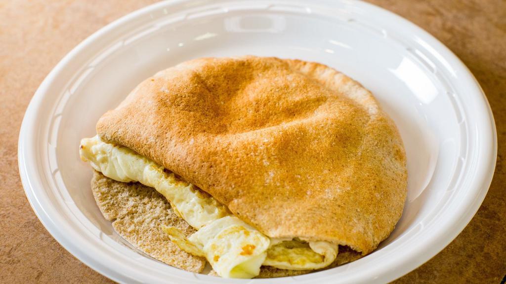Egg Sandwich · Four baked egg whites served in a whole wheat pita or multi-grain bread.