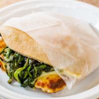 Chicken & Spinach · Grilled chicken, sauteed spinach and low fat mozzarella.