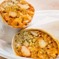 Bbq Wrap · Grilled chicken, brown rice, low-fat American cheese, and lite BBQ sauce.