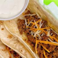 G Beef Taco · Ground beef cooked with our signature 