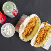 Chicken Chipotle Taco · Pulled chicken slow cooked with sautéed onions, tomatoes and our special chipotle blend
3 ta...
