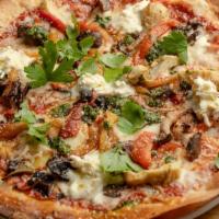 Four Seasons Pizza · mushroom, artichoke, roasted pepper, pesto