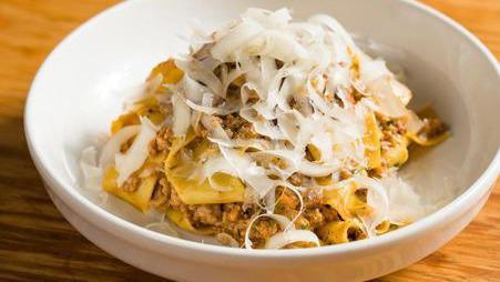 Tagliatelle · Bolognese Bianco (Chicken, Veal, Pork) and Parmigiano