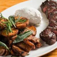 Hanger Steak · Crispy Potatoes and Salsa Bianco