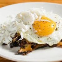 Roasted Mushrooms · Pancetta, Fried Egg, Chilies and Ricotta Salata