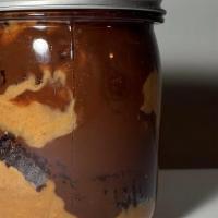 Calming Vanilla Cake Jar Layered With Chocolate Ganache Cake Jar · almond / coconut crystals  / maple / psyllium husk / coconut oil / Lakanto chocolate / bakin...
