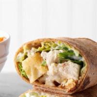 Chicken Caesar Wrap
 · Grilled chicken, romaine lettuce, croutons and Caesar dressing.