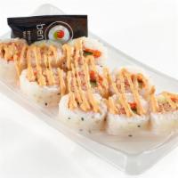 Luau Roll · 520 calories. Sushi roll with cucumber, mango and carrot rolled together in a spicy Californ...