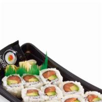 Salmon Avocado Roll · 360 calories. A classic roll and customer favourite- salmon and avocado.