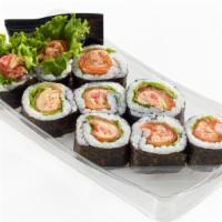 Salmon Mango Roll · 350 calories. Looking for something sweet and savoury? Try our sushi roll with salmon, spicy...