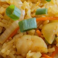 Pineapple With Shrimp Fried Rice · 