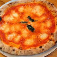 Margherita Pizza · Tomato, mozzarella cheese, pecorino, basil