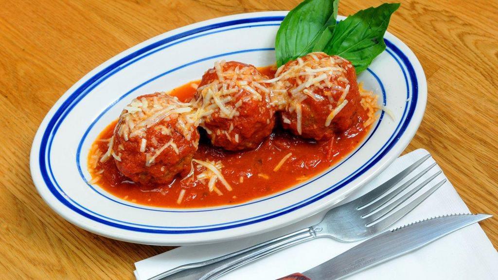 Meatballs · Beef + veal with tomato