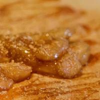 Apple Pie Crepe · Cinnamon, sweetened apples, caramel, and graham cracker crumbs. Sweet crepes are not served ...