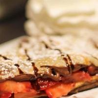 Chocolate Cover Crepe · Regular. Nutella and strawberries. Sweet crepes are not served with syrup or whipped cream o...