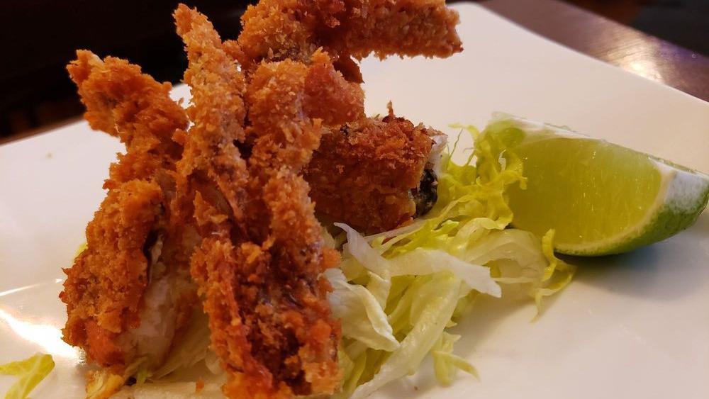 Soft Shell Crab · Deep fried soft shell crab with sauce.