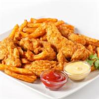 Chicken Tenders (3 Pcs) · with fries and can of soda